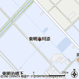 愛知県豊橋市牟呂町東明治川添周辺の地図