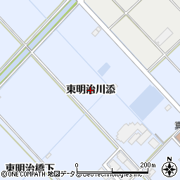 愛知県豊橋市牟呂町（東明治川添）周辺の地図