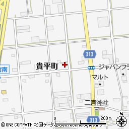 静岡県浜松市中央区貴平町308周辺の地図