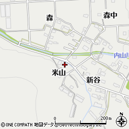 愛知県豊橋市岩崎町森24周辺の地図