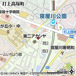 大阪府寝屋川市打上宮前町6周辺の地図