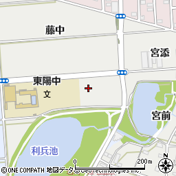 愛知県豊橋市岩崎町野田周辺の地図