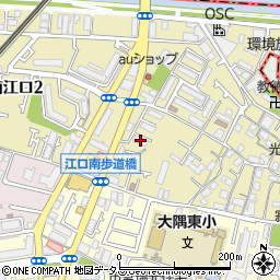 大阪市営南江口第５住宅周辺の地図