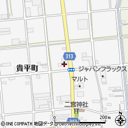 静岡県浜松市中央区貴平町294周辺の地図