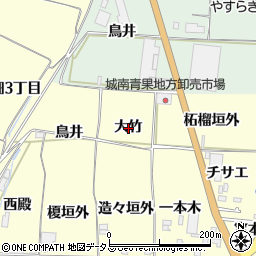 京都府木津川市山城町上狛大竹周辺の地図