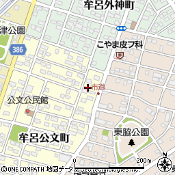 愛知県豊橋市牟呂公文町1-20周辺の地図