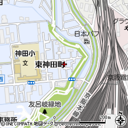 大阪府寝屋川市東神田町5-6周辺の地図