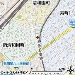 大阪府吹田市南清和園町2-5周辺の地図