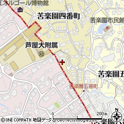 兵庫県西宮市苦楽園四番町2周辺の地図