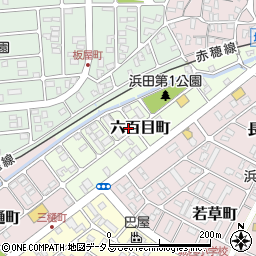 兵庫県赤穂市六百目町周辺の地図