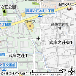 セブンイレブン尼崎武庫之荘１丁目店周辺の地図