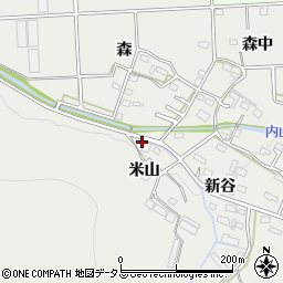愛知県豊橋市岩崎町森25周辺の地図