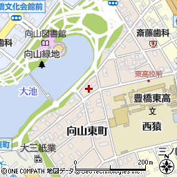 愛知県豊橋市向山東町71周辺の地図
