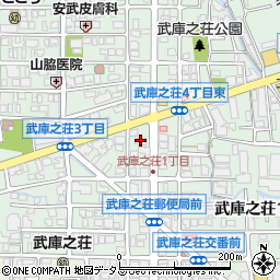 ハウス武庫之荘周辺の地図