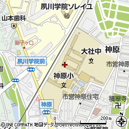 兵庫県西宮市神原12-45周辺の地図