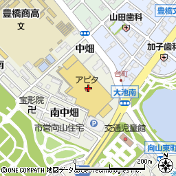 愛知県豊橋市向山町中畑1周辺の地図