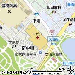 お亀堂　アピタ向山店周辺の地図