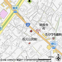 兵庫県加古川市野口町坂元598周辺の地図