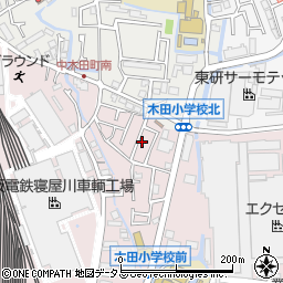 大阪府寝屋川市木田元宮1丁目4-14周辺の地図