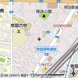 大阪府吹田市穂波町19-40周辺の地図