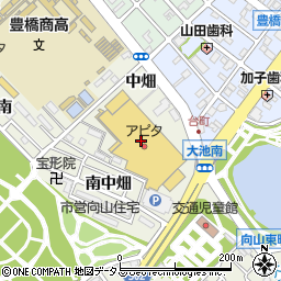 若鯱家アピタ豊橋向山店周辺の地図