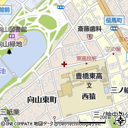 愛知県豊橋市向山東町62周辺の地図
