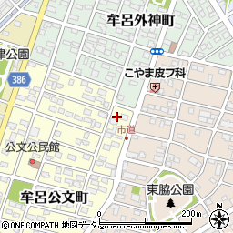 愛知県豊橋市牟呂公文町1-24周辺の地図