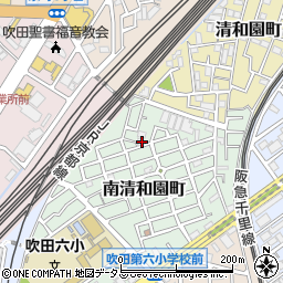 大阪府吹田市南清和園町15-21周辺の地図