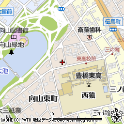 愛知県豊橋市向山東町64周辺の地図
