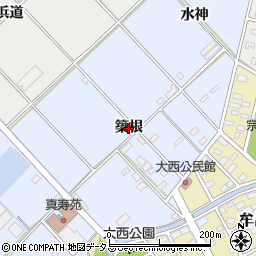愛知県豊橋市牟呂町（築根）周辺の地図