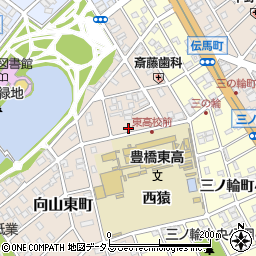 愛知県豊橋市向山東町35周辺の地図
