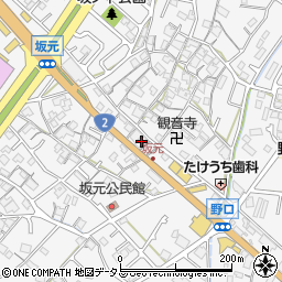 兵庫県加古川市野口町坂元576周辺の地図