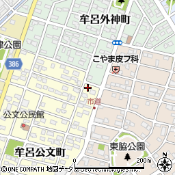 愛知県豊橋市牟呂公文町1-22周辺の地図