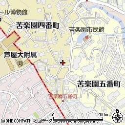 兵庫県西宮市苦楽園四番町5-24周辺の地図