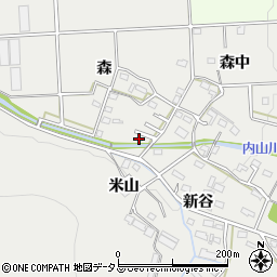 愛知県豊橋市岩崎町森26周辺の地図
