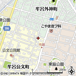 愛知県豊橋市牟呂公文町1-21周辺の地図