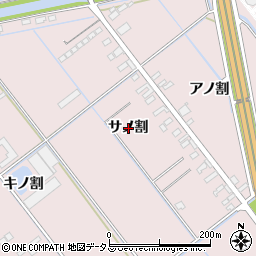 愛知県豊橋市神野新田町サノ割周辺の地図
