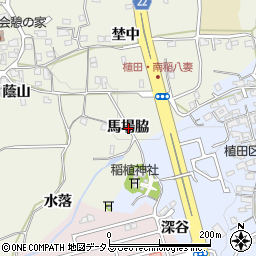 京都府相楽郡精華町南稲八妻馬場脇周辺の地図