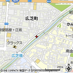 大阪府吹田市広芝町14周辺の地図
