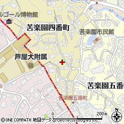 兵庫県西宮市苦楽園四番町3周辺の地図