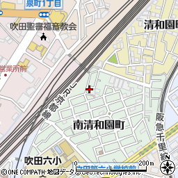 大阪府吹田市南清和園町15-27周辺の地図