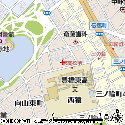 愛知県豊橋市向山東町34周辺の地図