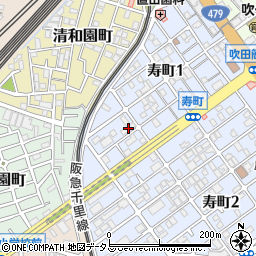 大阪府吹田市寿町1丁目20-5周辺の地図