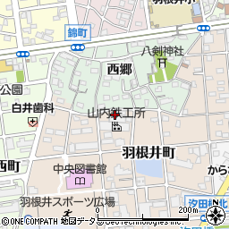 愛知県豊橋市羽根井町周辺の地図