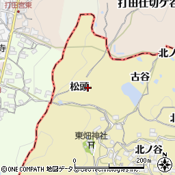 京都府精華町（相楽郡）東畑（松頭）周辺の地図