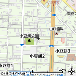 静岡県浜松市中央区小豆餅2丁目周辺の地図
