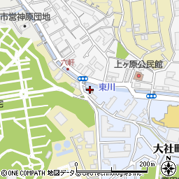 六軒市民館周辺の地図