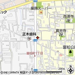 まいどおおきに食堂尼崎富松町食堂周辺の地図