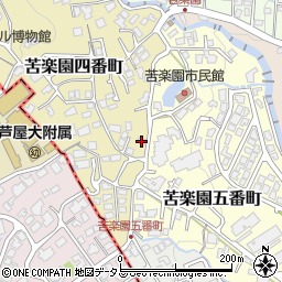 兵庫県西宮市苦楽園四番町5-20周辺の地図