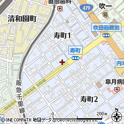 大阪府吹田市寿町1丁目14-7周辺の地図